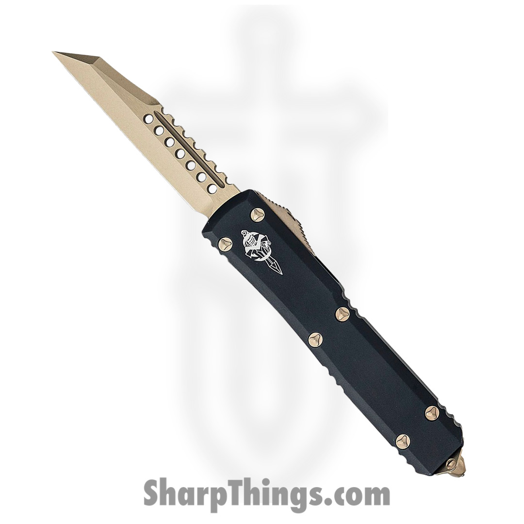 Microtech - 119W-13S - Ultratech Signature Series - OTF Auto - Elmax, M390, 204P Bronze Warhound - 6061-T6 Aluminum - Black