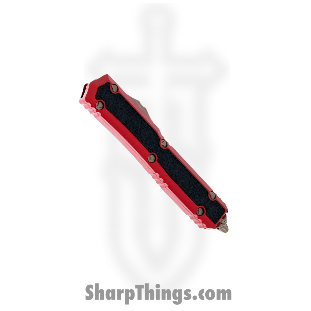 Microtech - 206-13RDS - Makora Signature Series - OTF Auto - Elmax, M390, 204P Bronze Dagger - 6061-T6 Aluminum/Traction Inlay - Red/Black - Image 3