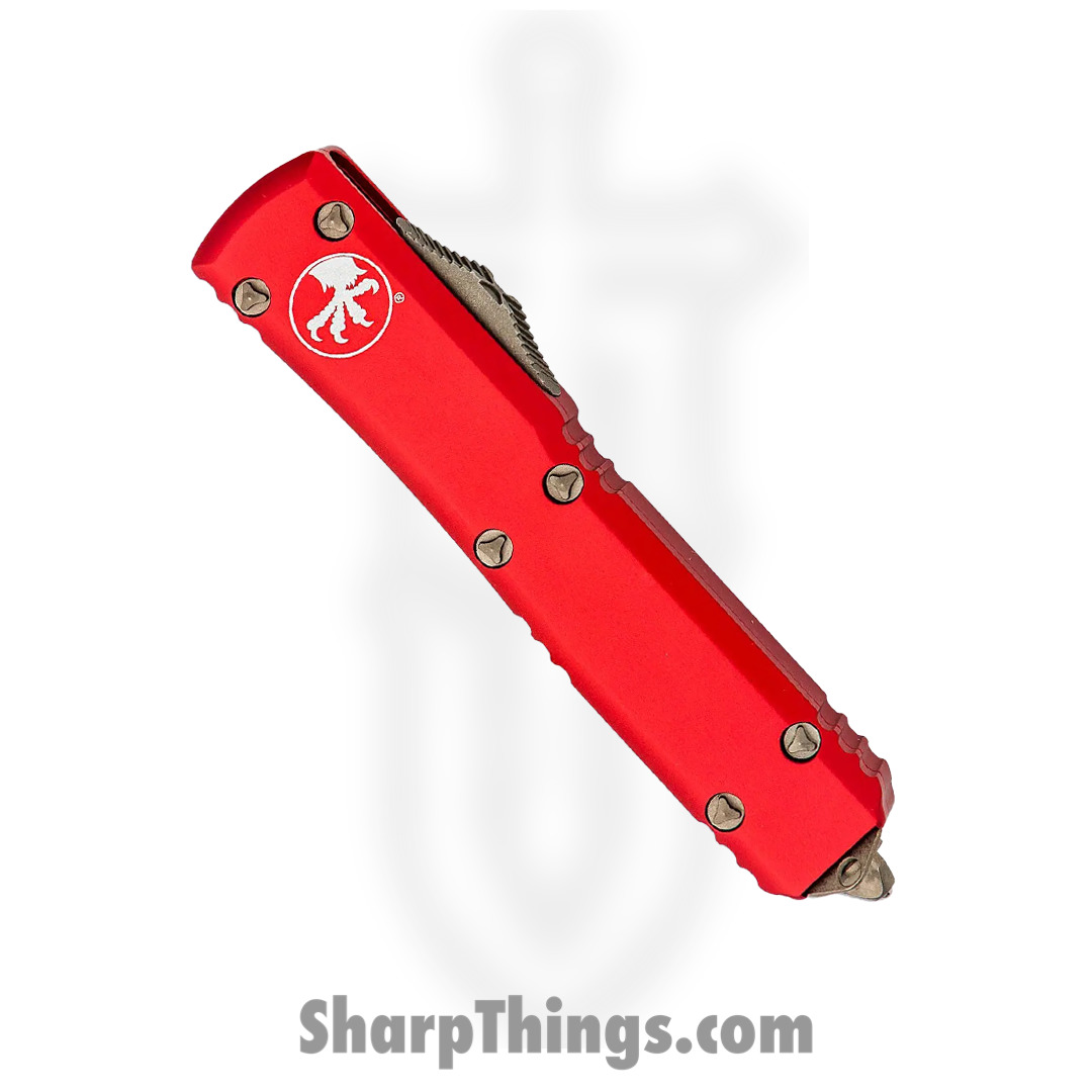 Microtech - 122-13APRD - Ultratech - OTF Auto - Elmax, M390, 204P Bronze Dagger - 6061-T6 Aluminum - Red - Image 3