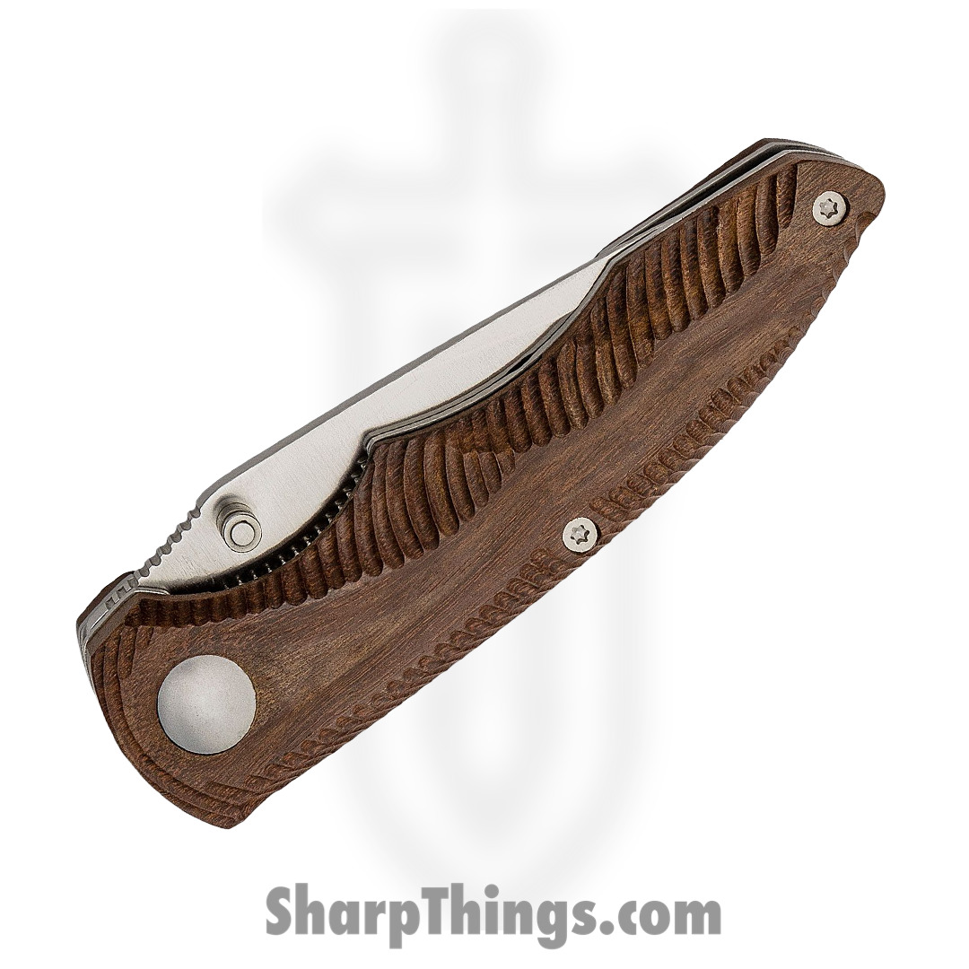 Boker - BO01BA001G - Arbolito Gemini - Folding Knife - N695 Satin Drop Point - Guayacan Wood Handle - Brown - Image 3