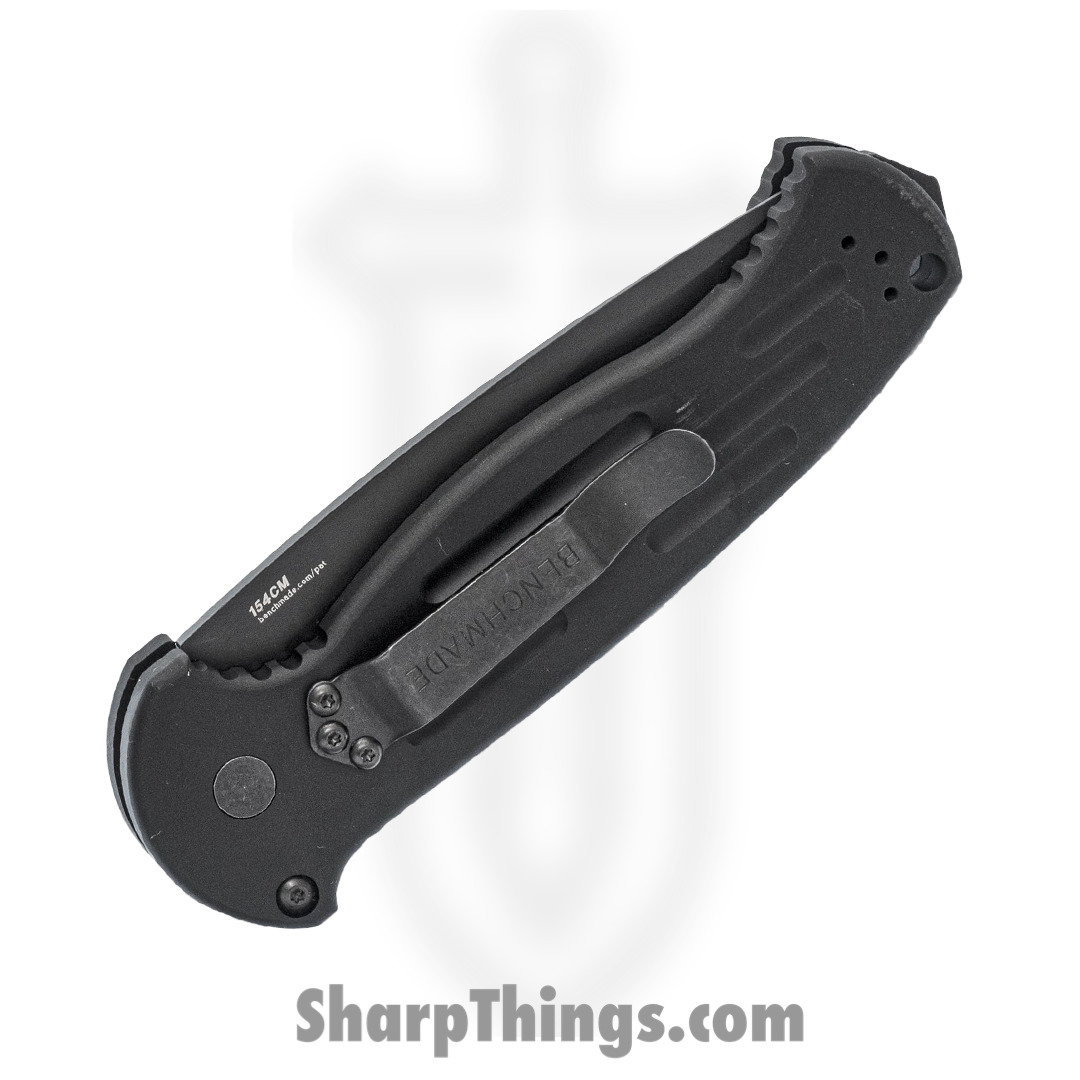 Benchmade - 9051SBK - AFO II - Automatic Knife - 154CM Partial Serrated Coated Drop Point - 6061-T6 - Black - Image 3