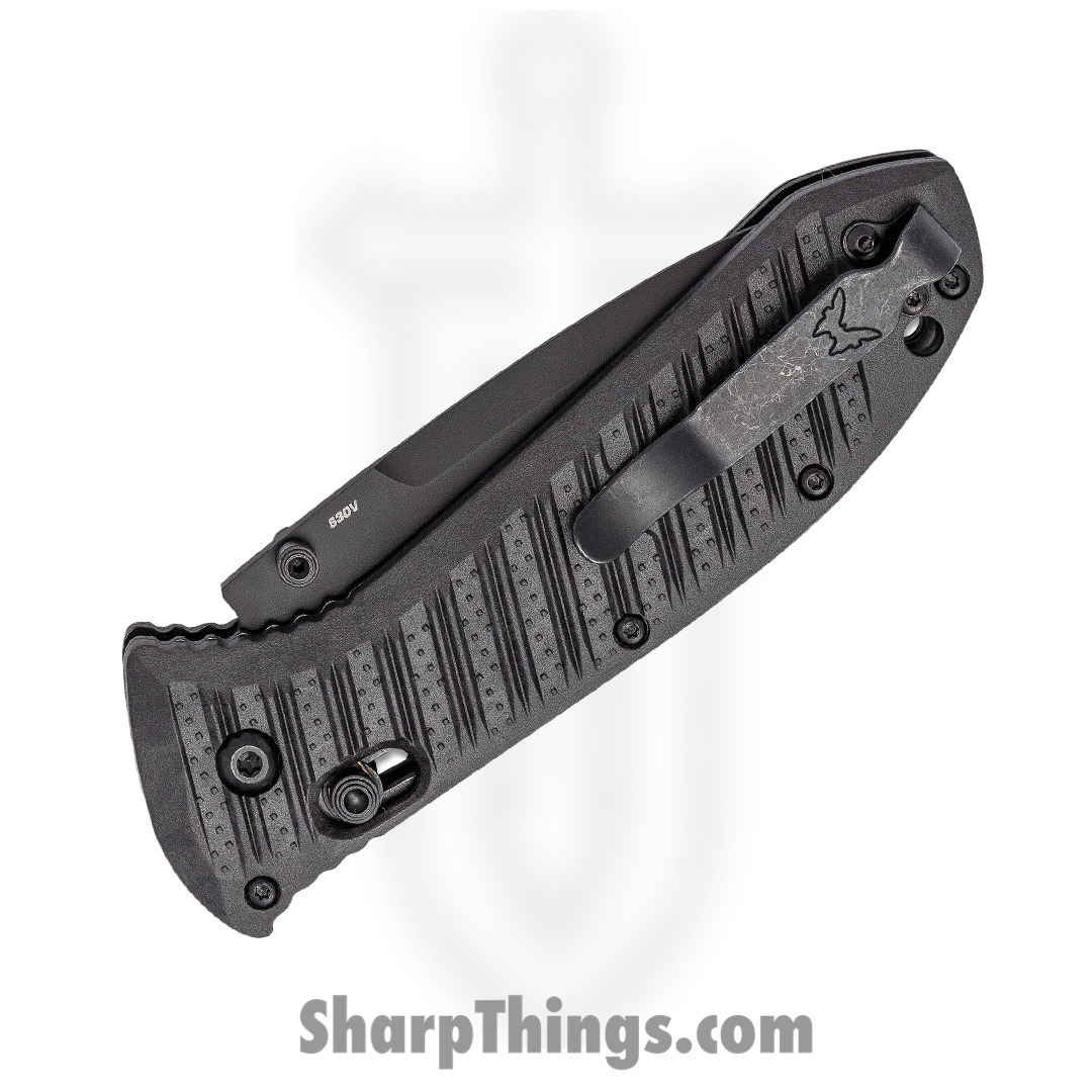 Benchmade - 570SBK-1 - Presidio II - Folding Knife - CPM-S30V Partial Serrated Coated Drop Point - CF Elite - Black - Image 4
