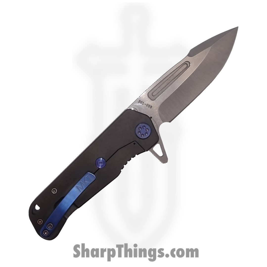 Medford Knife - MK2004TQ-30PV-T2C2-Q4 - Proxima Frame Lock Drop Point Flipper - Tumbled S45VN - Titanium - PVD Handles - Image 4