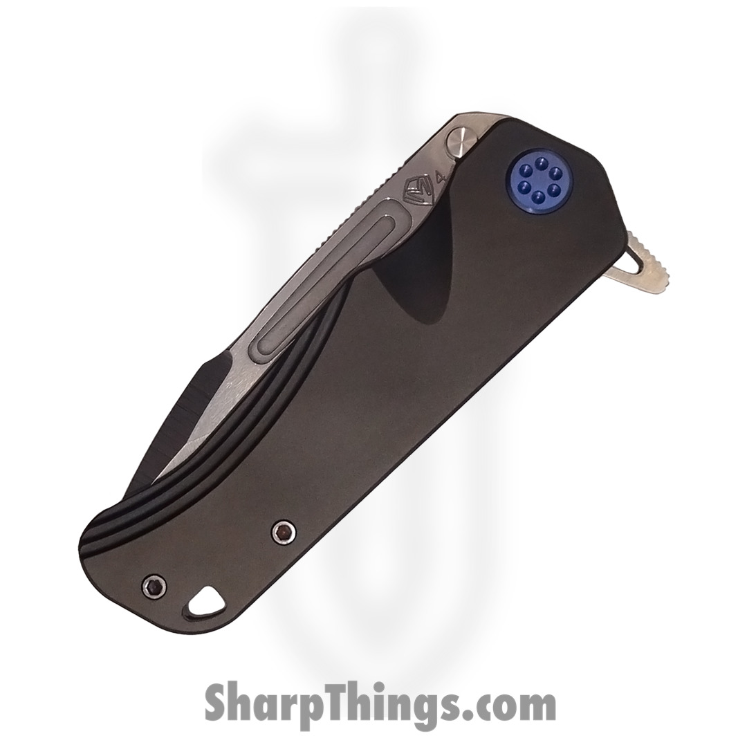 Medford Knife - MK2004TQ-30PV-T2C2-Q4 - Proxima Frame Lock Drop Point Flipper - Tumbled S45VN - Titanium - PVD Handles - Image 3