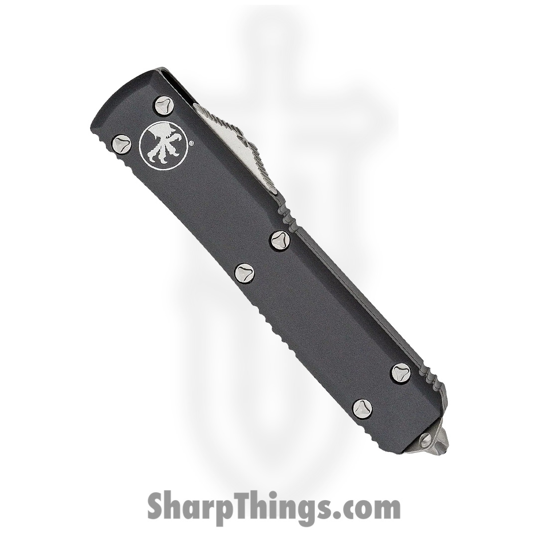 Microtech - 120-10 - Ultratech - OTF Auto - Elmax, M390, 204P Stonewash Bayonet - 6061-T6 Aluminum - Black - Image 2