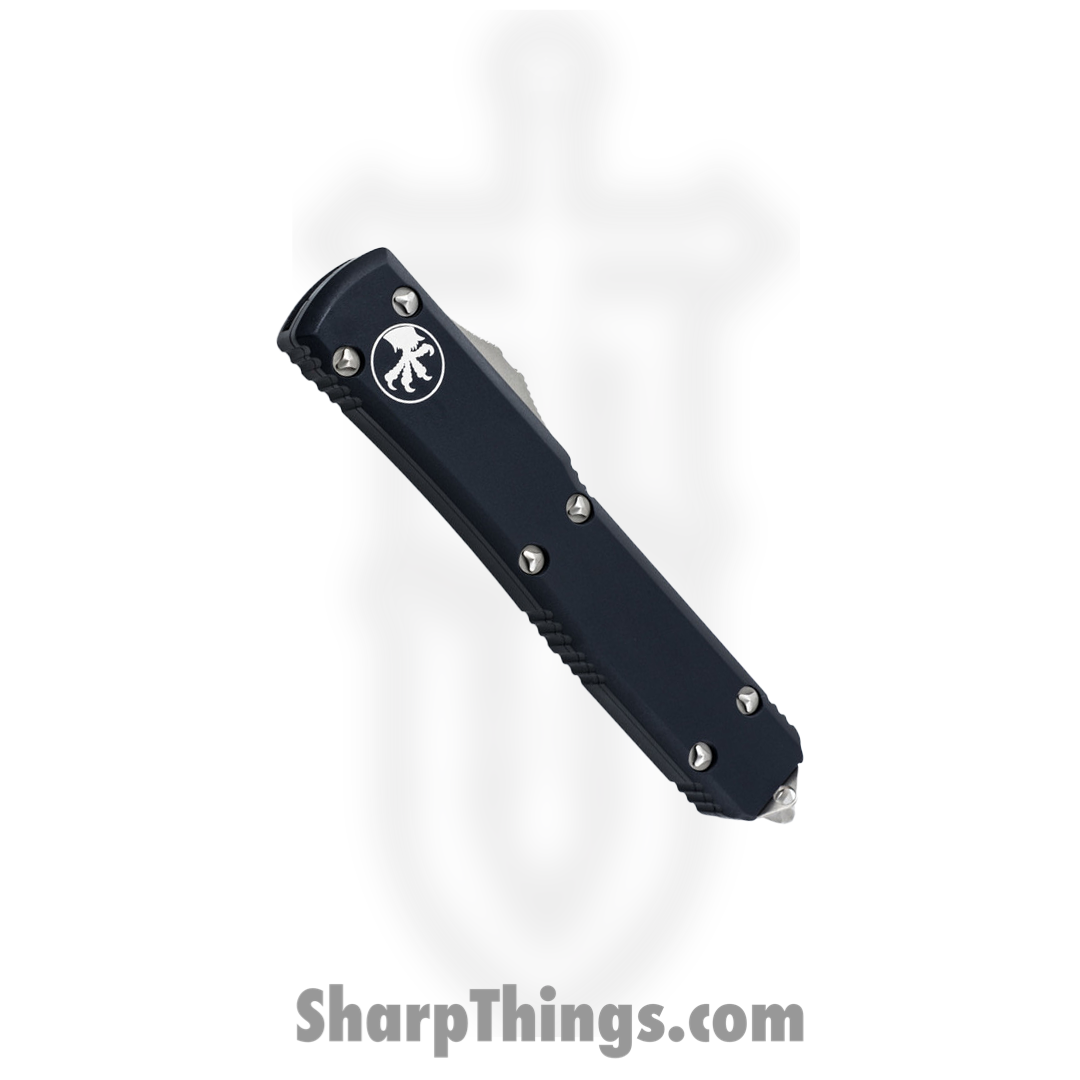Microtech - 123-10 - Ultratech - OTF Auto - Elmax, M390, 204P Stonewash Tanto - 6061-T6 Aluminum - Black - Image 3