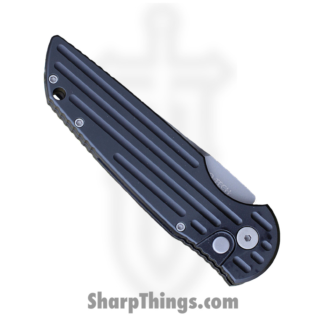 ProTech - TR-3 - TR-3 - Automatic Knife - 154CM Blasted Drop Point - Aluminum - Black - Image 3