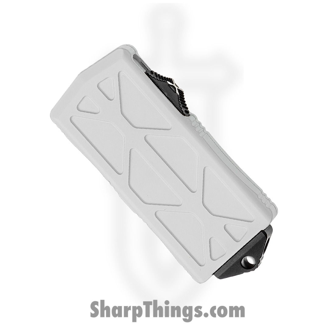 Microtech - 157-1ST - Stormtrooper Exocet Money Clip - OTF Auto - Elmax, M390, 204P Coated Dagger - 6061-T6 Aluminum - White - Image 2