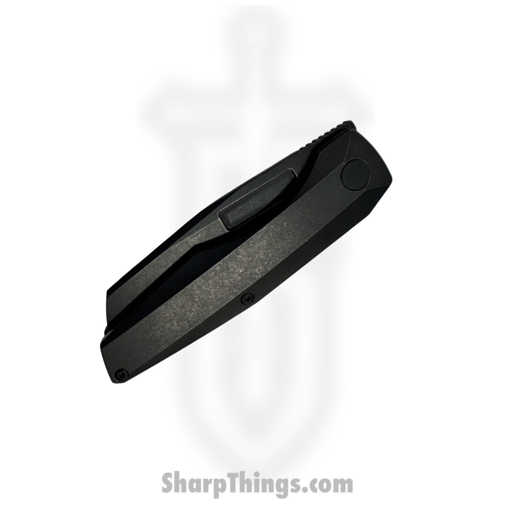 Vero Engineering - V-VAMFL-BB$-FK-0228-S - Axon Mini Frame Lock - Folding Knife - Blackwash M390 Sheepsfoot - Titanium - Blackwash - Image 3