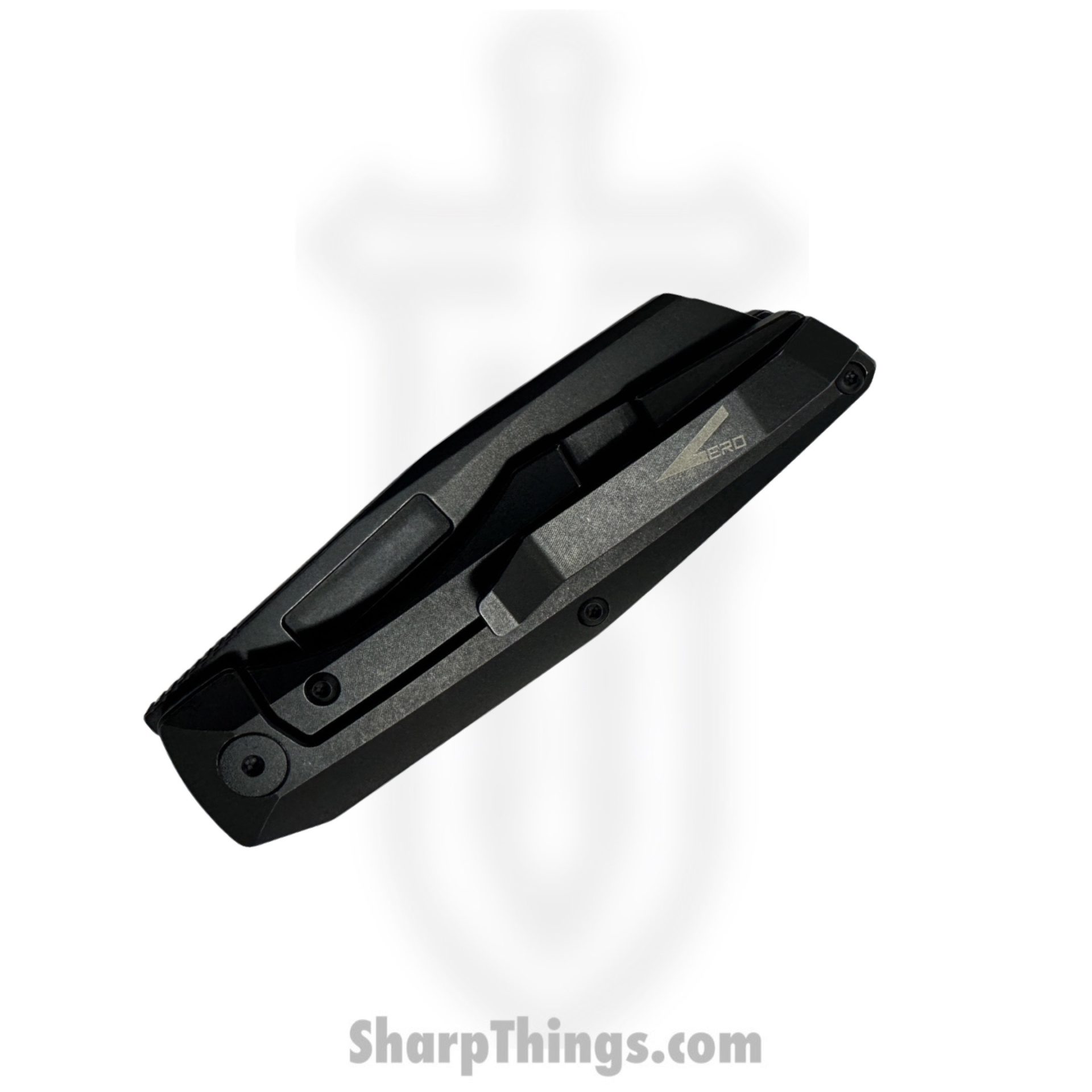 Vero Engineering - V-VAMFL-BB$-FK-0228-S - Axon Mini Frame Lock - Folding Knife - Blackwash M390 Sheepsfoot - Titanium - Blackwash - Image 2