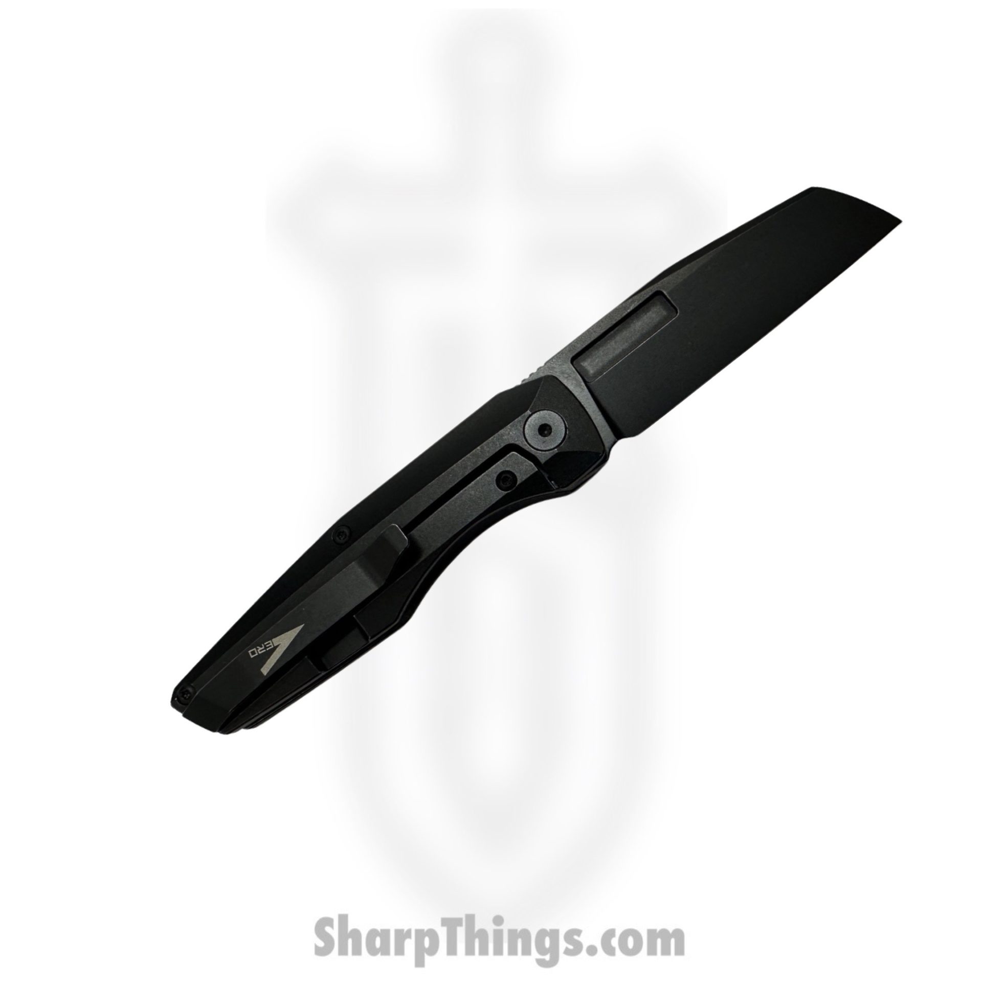 Vero Engineering - V-VAMFL-BB$-FK-0228-S - Axon Mini Frame Lock - Folding Knife - Blackwash M390 Sheepsfoot - Titanium - Blackwash - Image 4