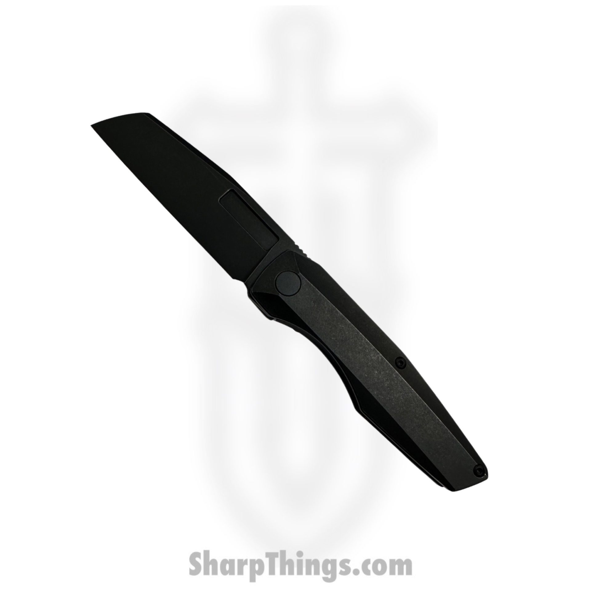 Vero Engineering - V-VAMFL-BB$-FK-0228-S - Axon Mini Frame Lock - Folding Knife - Blackwash M390 Sheepsfoot - Titanium - Blackwash