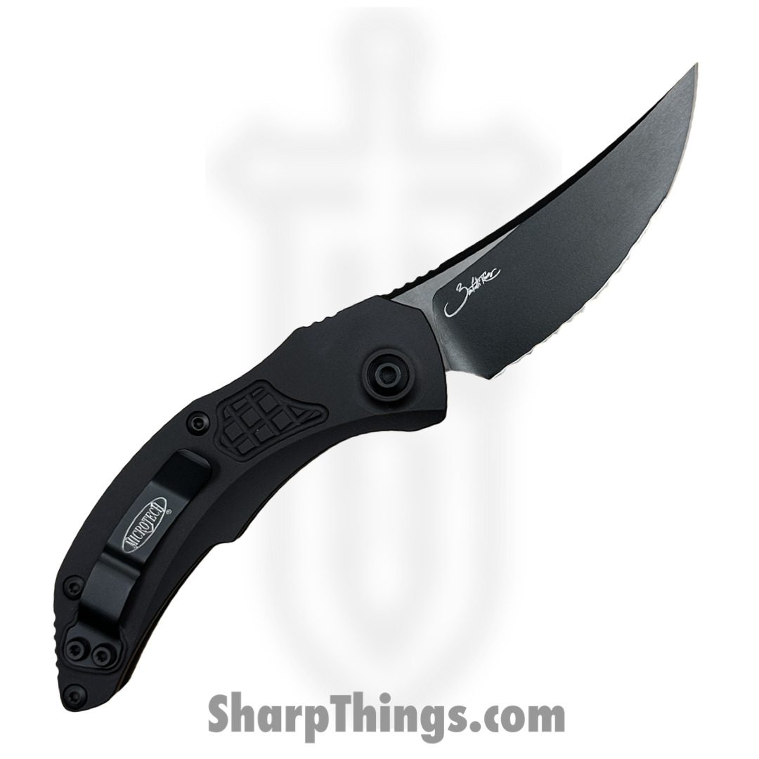 Microtech - 268A-3T - Bastinelli Brachial - Automatic Knife - 268A-3T Bastinelli Brachial Automatic Knife - 6061-T6 Aluminum - Black - Image 6
