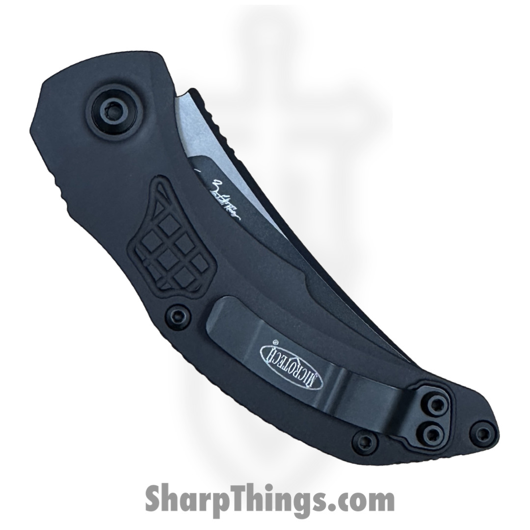 Microtech - 268A-3T - Bastinelli Brachial - Automatic Knife - 268A-3T Bastinelli Brachial Automatic Knife - 6061-T6 Aluminum - Black - Image 4