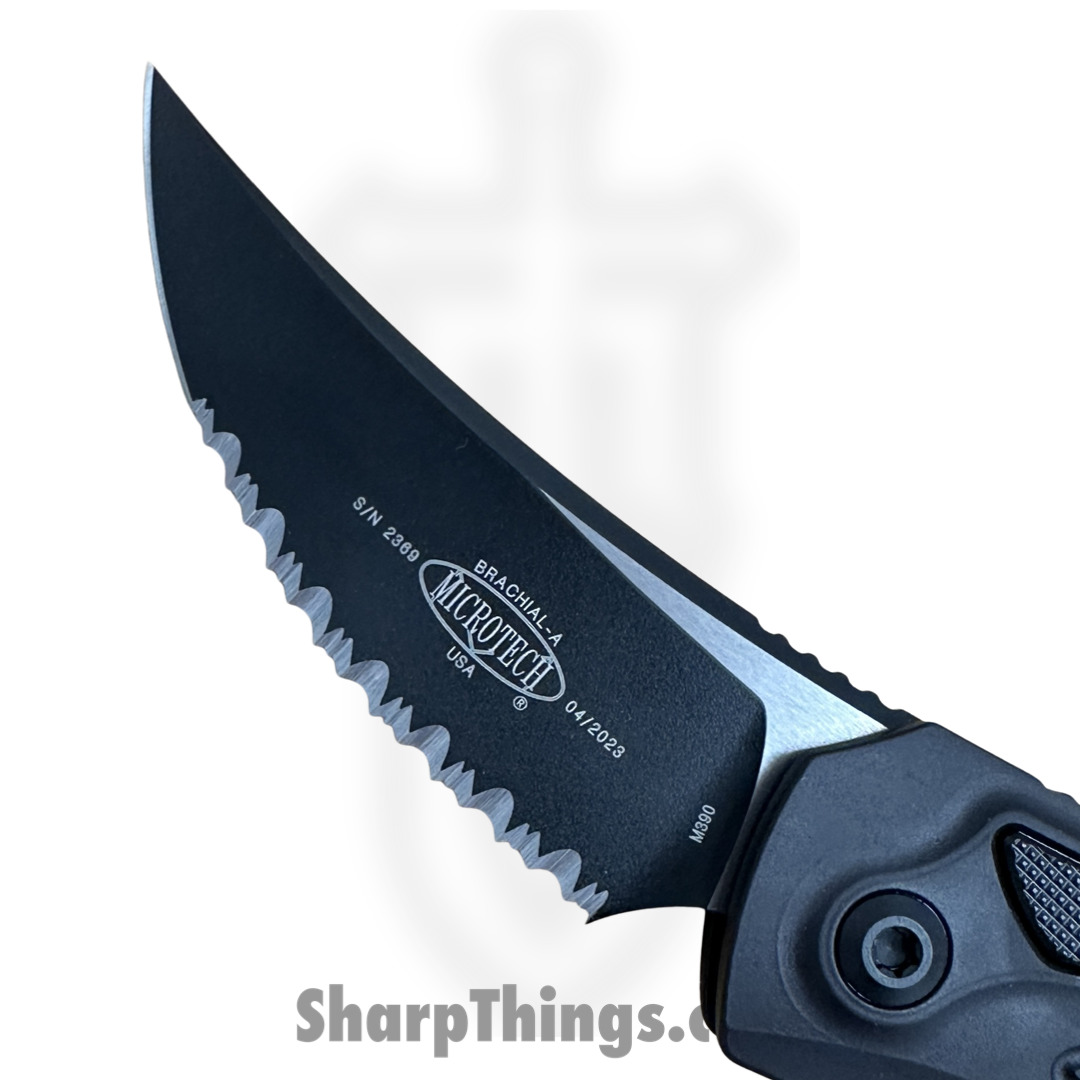 Microtech - 268A-3T - Bastinelli Brachial - Automatic Knife - 268A-3T Bastinelli Brachial Automatic Knife - 6061-T6 Aluminum - Black - Image 2