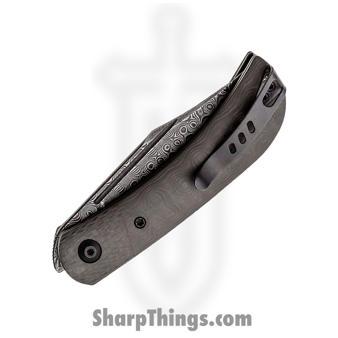 Civivi - C19010CDS3 - Appalachian Drifter II Front Flipper Knife - Damascus Carbon Fiber - Black - Image 4