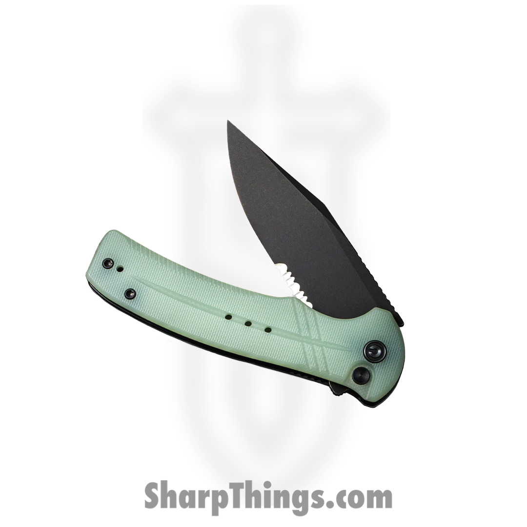 Civivi - CIVC20038E3 - Cogent Combo Blade Flipper Knife - 14C28N G10 - Jade - Image 5
