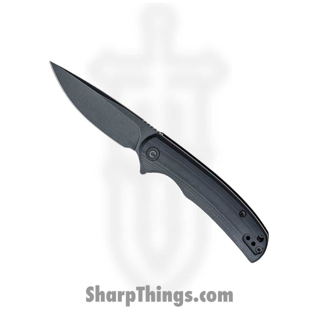 Civivi - CIVC2110C - NOx Stonewashed Drop Point Flipper Knife - Nitro-V - Black - G10
