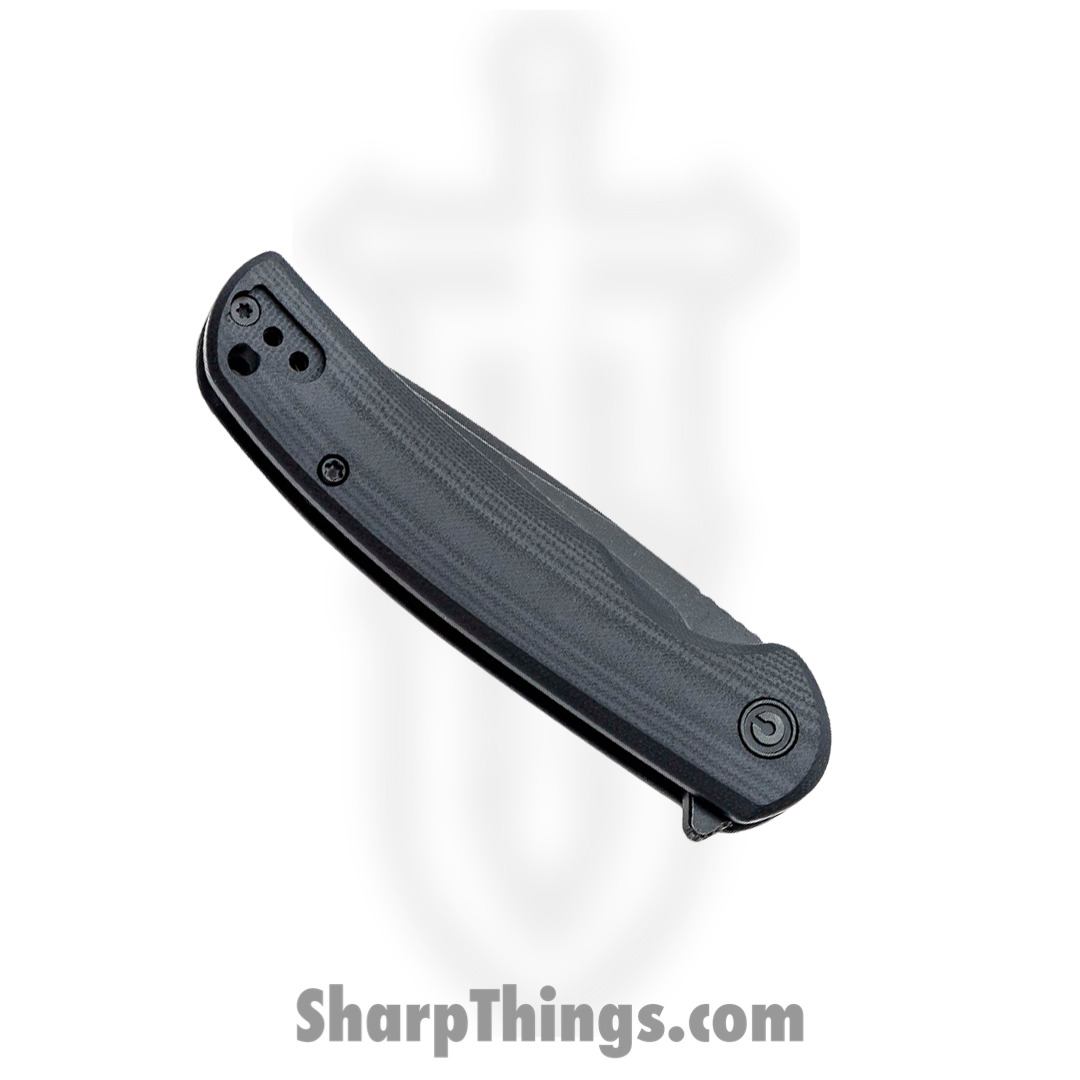 Civivi - CIVC2110C - NOx Stonewashed Drop Point Flipper Knife - Nitro-V - Black - G10 - Image 3