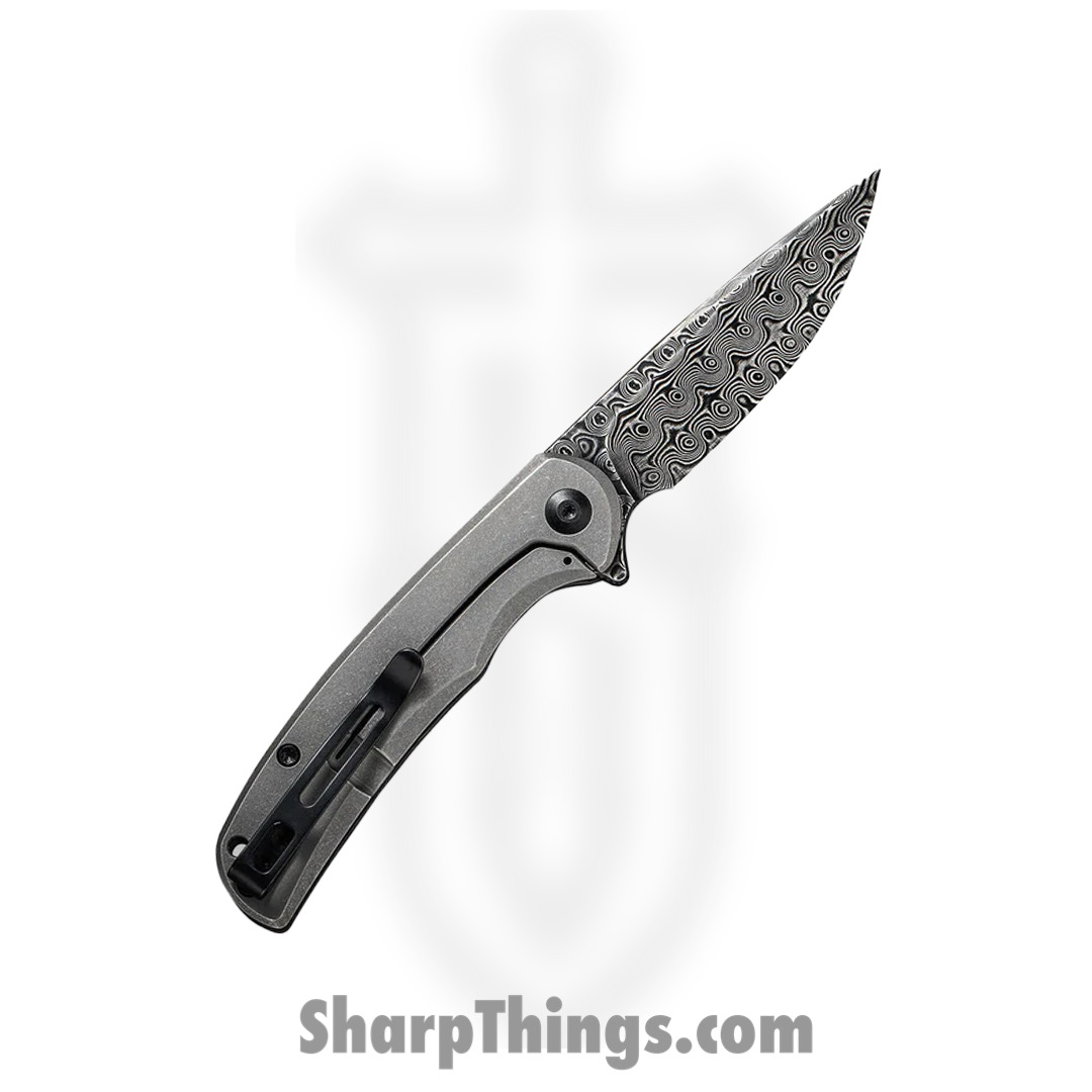 Civivi - CIVC2110DS1 - NOx Hand Rubbed Drop Point Flipper Knife - Damascus C/F Stainless - Black - Image 2