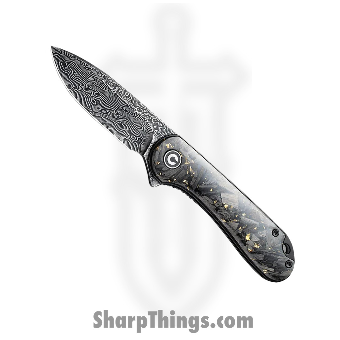 Civivi - CIVC803DS2 - Praxis - Folding Knife - Damascus Drop Point - G10 - Purple