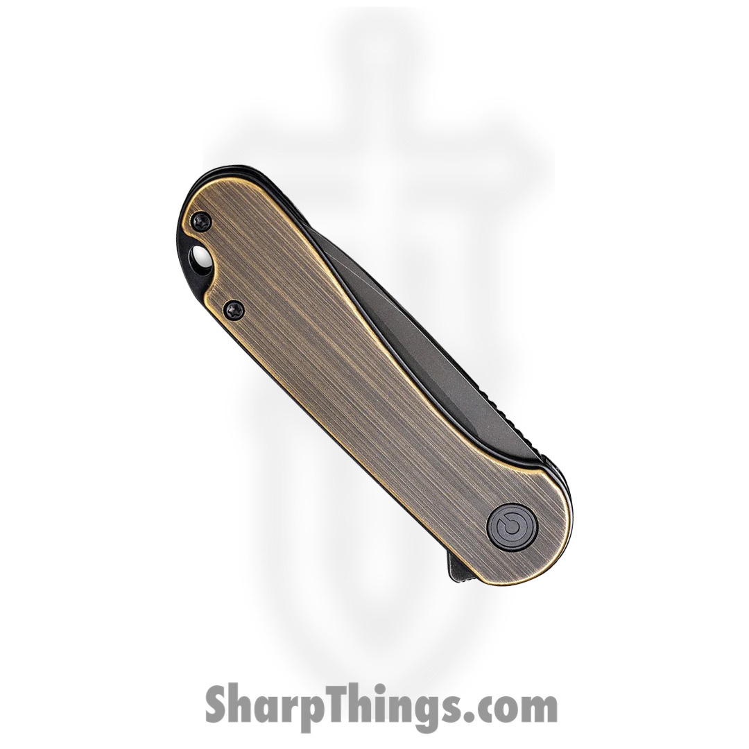 Civivi - Elementum - CIVC907TA - Tanto Linerlock Folding Knife - D2 Rubbed Brass - Image 3