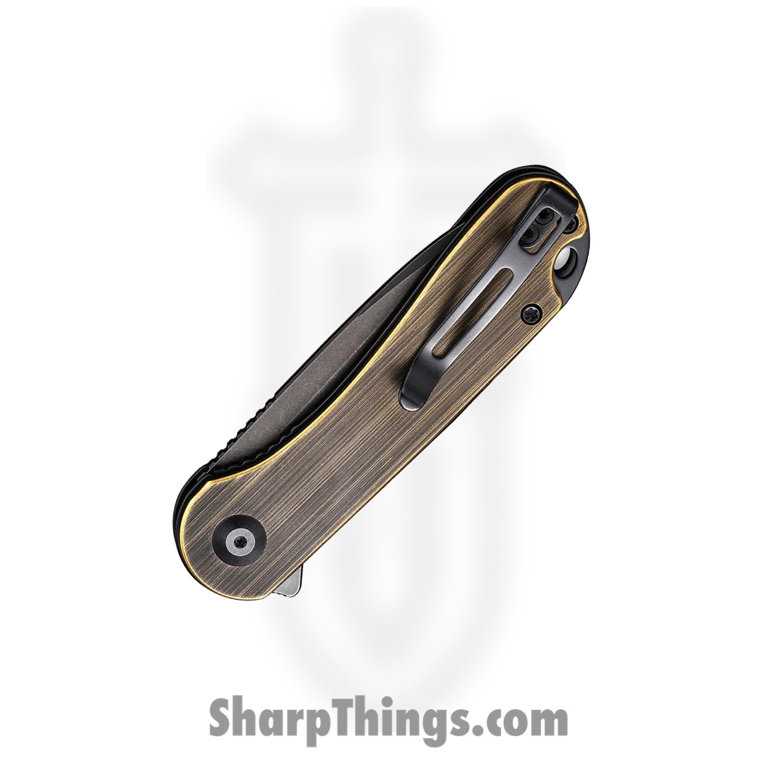 Civivi - Elementum - CIVC907TA - Tanto Linerlock Folding Knife - D2 Rubbed Brass - Image 4