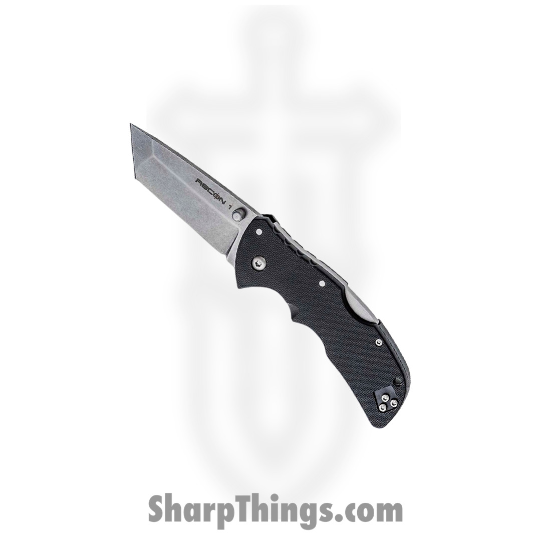 Cold Steel - CS27BAT - Mini Recon 1 - Folding Knife - AUS-10A Stonewash Tanto - GRN - Black