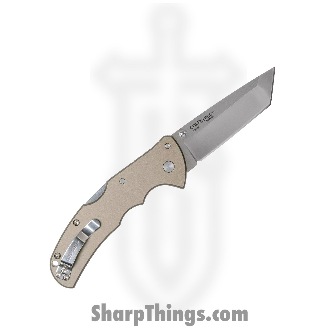 Cold Steel - CS58PT - Code 4 - Folding Knife - S35VN Satin Tanto - 6061-T6 Aluminum - Natural - Image 2