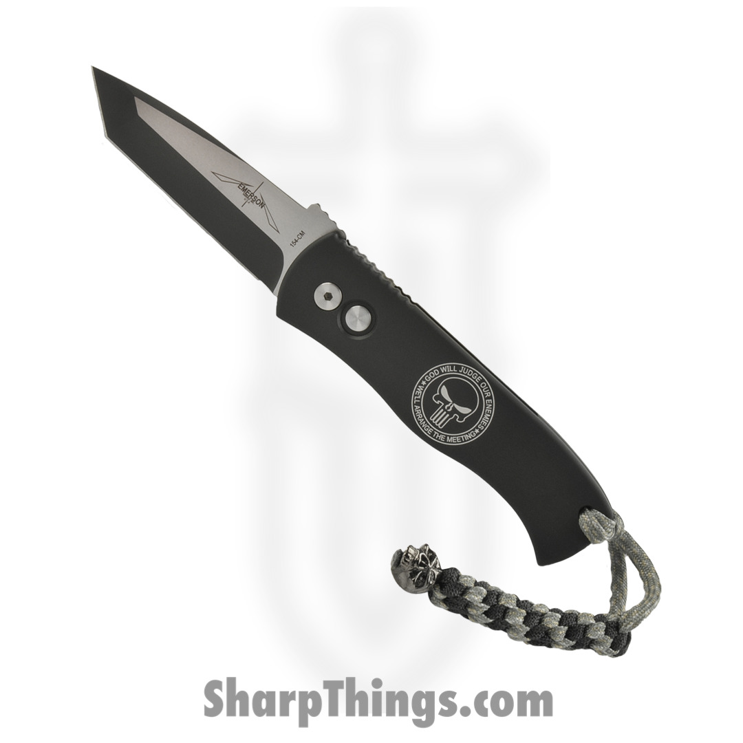 ProTech - E7T3-PUNISHER - Emerson CQC7 Punisher - Automatic Knife - 154CM Two Tone Tanto - Aluminum - Black