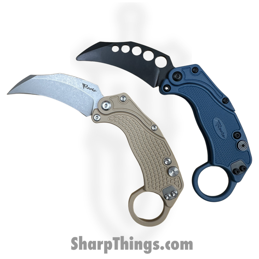 Reate Knives - EXOKSWTN - EXO-K - Gravity Karambit 2pc Set - Folding Knife - Stonewash N690 - Tan - Image 2