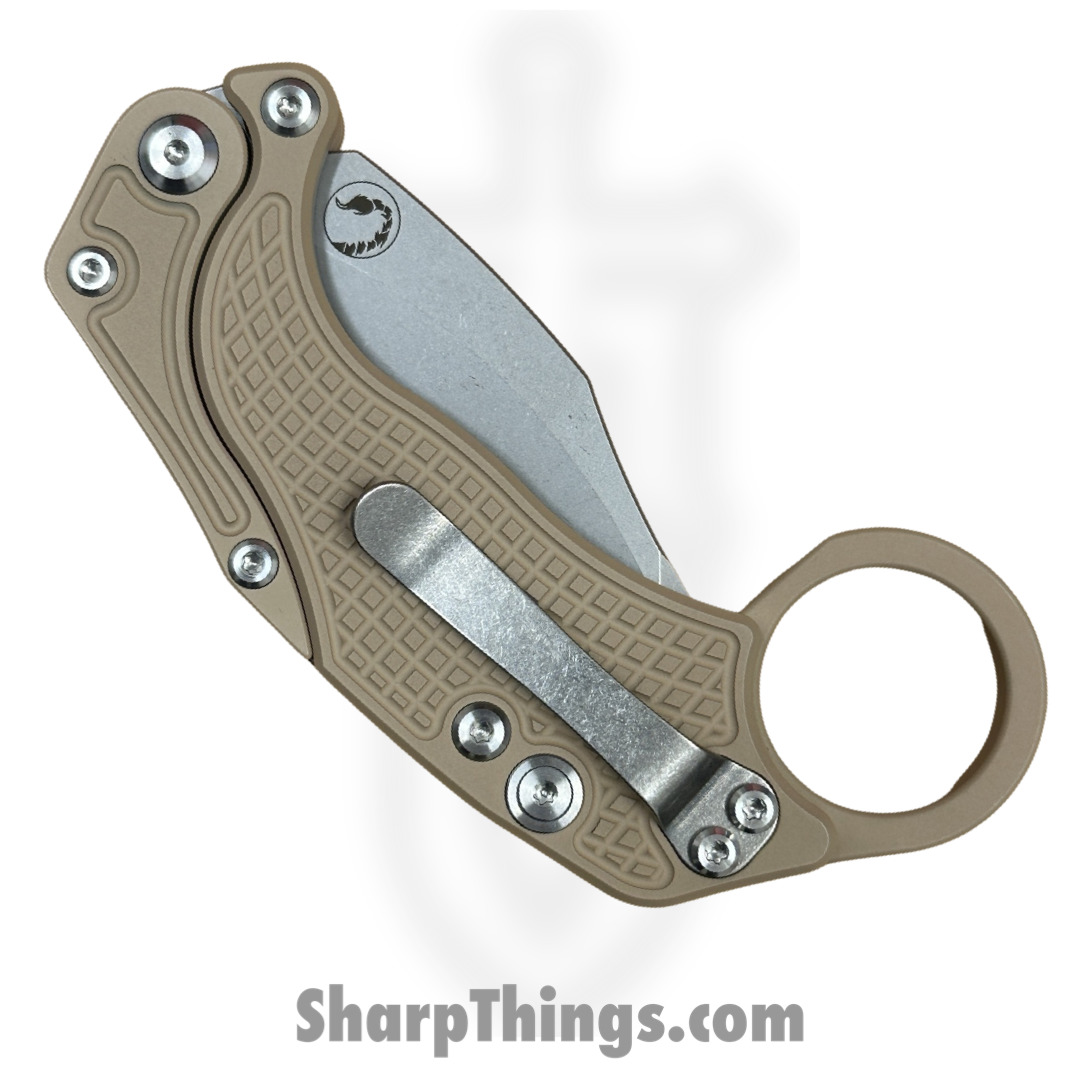Reate Knives - EXOKSWTN - EXO-K - Gravity Karambit 2pc Set - Folding Knife - Stonewash N690 - Tan - Image 4