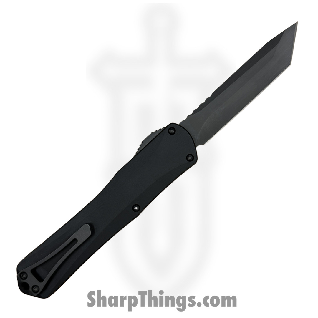 Heretic Knives - H031-6A-PRED - Manticore X Predator - OTF Auto - Magnacut Coated Tanto - 6061-T6 Aluminum/Engraved Logo - Black/Red - Image 2