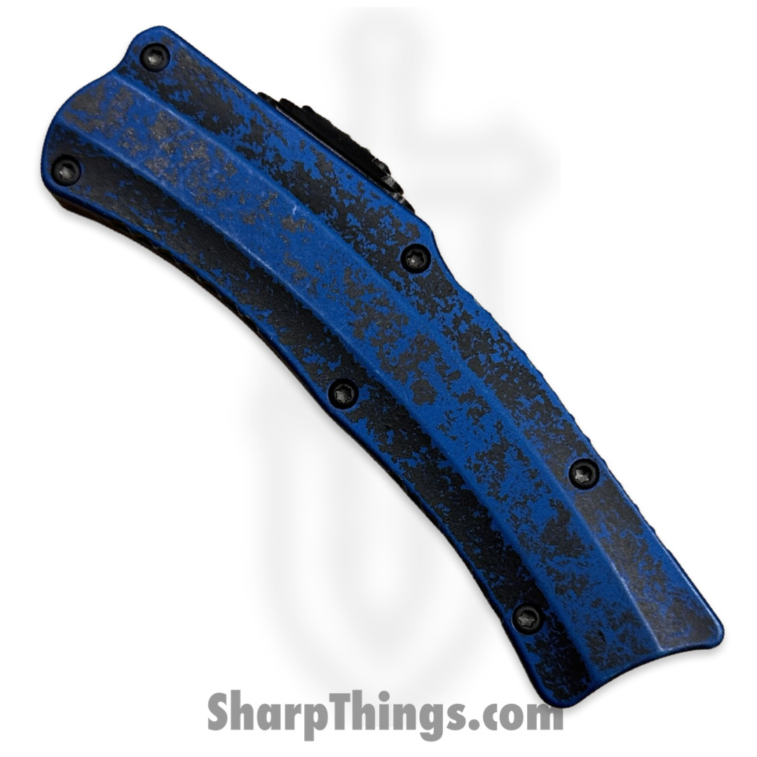 Heretic Knives - H060-14A-BRKBLU - Roc - OTF Auto - Magnacut Stonewash Hawkbill - 6061-T6 Aluminum - Breakthrough Blue/Black - Image 5