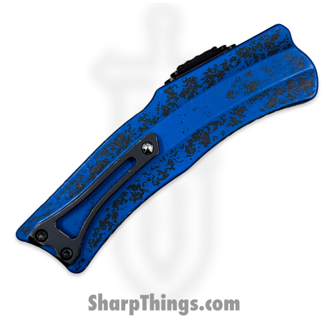 Heretic Knives - H060-14A-BRKBLU - Roc - OTF Auto - Magnacut Stonewash Hawkbill - 6061-T6 Aluminum - Breakthrough Blue/Black - Image 4