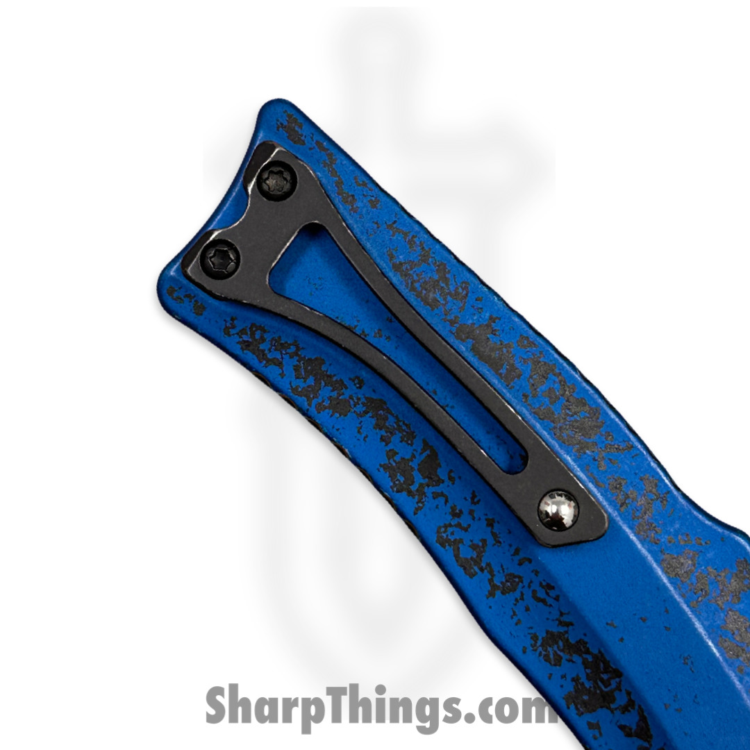 Heretic Knives - H060-14A-BRKBLU - Roc - OTF Auto - Magnacut Stonewash Hawkbill - 6061-T6 Aluminum - Breakthrough Blue/Black - Image 3