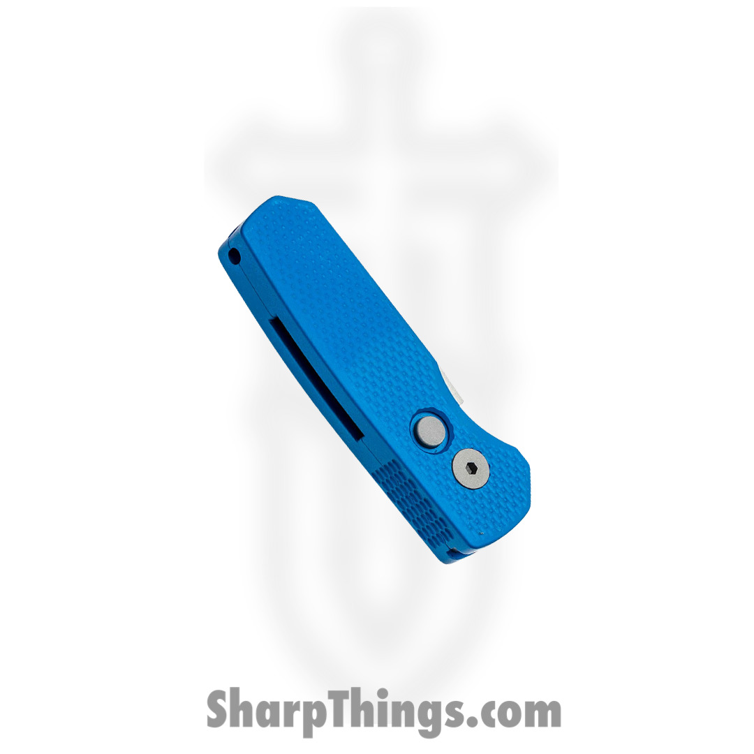 ProTech - R5205-Blue - Runt 5 - Automatic Knife - CPM-20CV Stonewash Reverse Tanto - Aluminum - Blue - Image 2