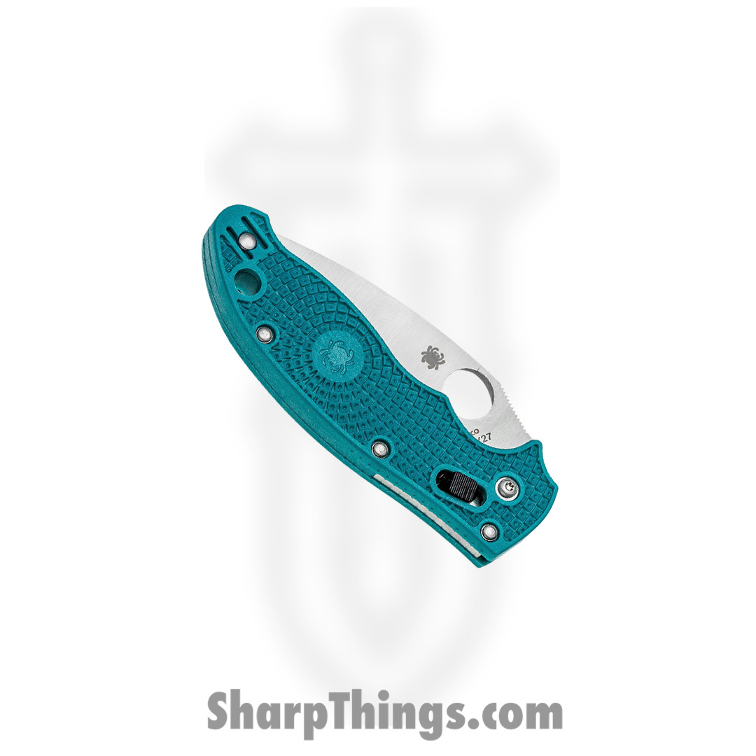 Spyderco - SC101PCBL2 - Manix 2 - Folding Knife - CPM SPY27 Satin Drop Point - FRN - Blue - Image 2