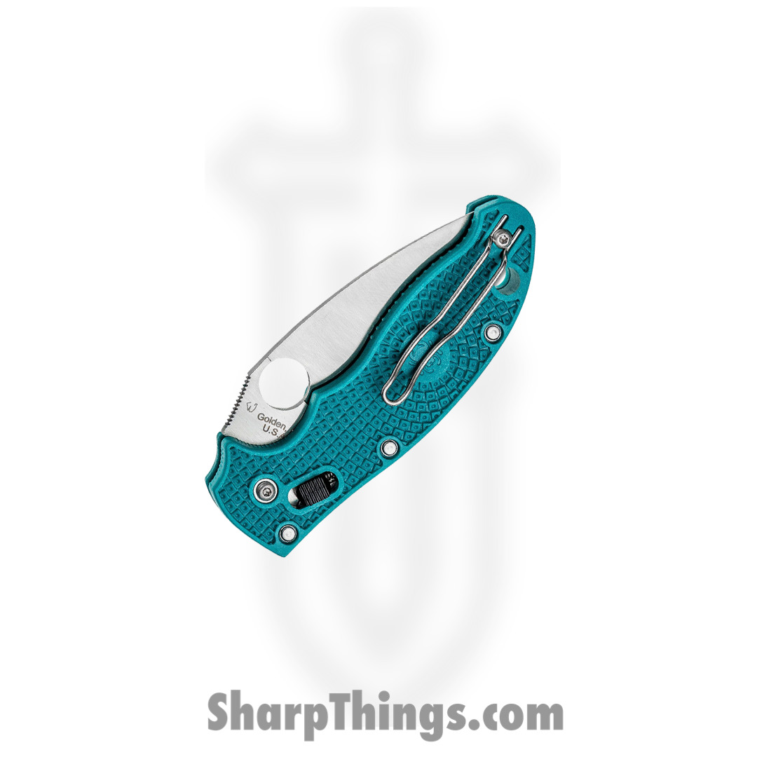 Spyderco - SC101PCBL2 - Manix 2 - Folding Knife - CPM SPY27 Satin Drop Point - FRN - Blue - Image 3