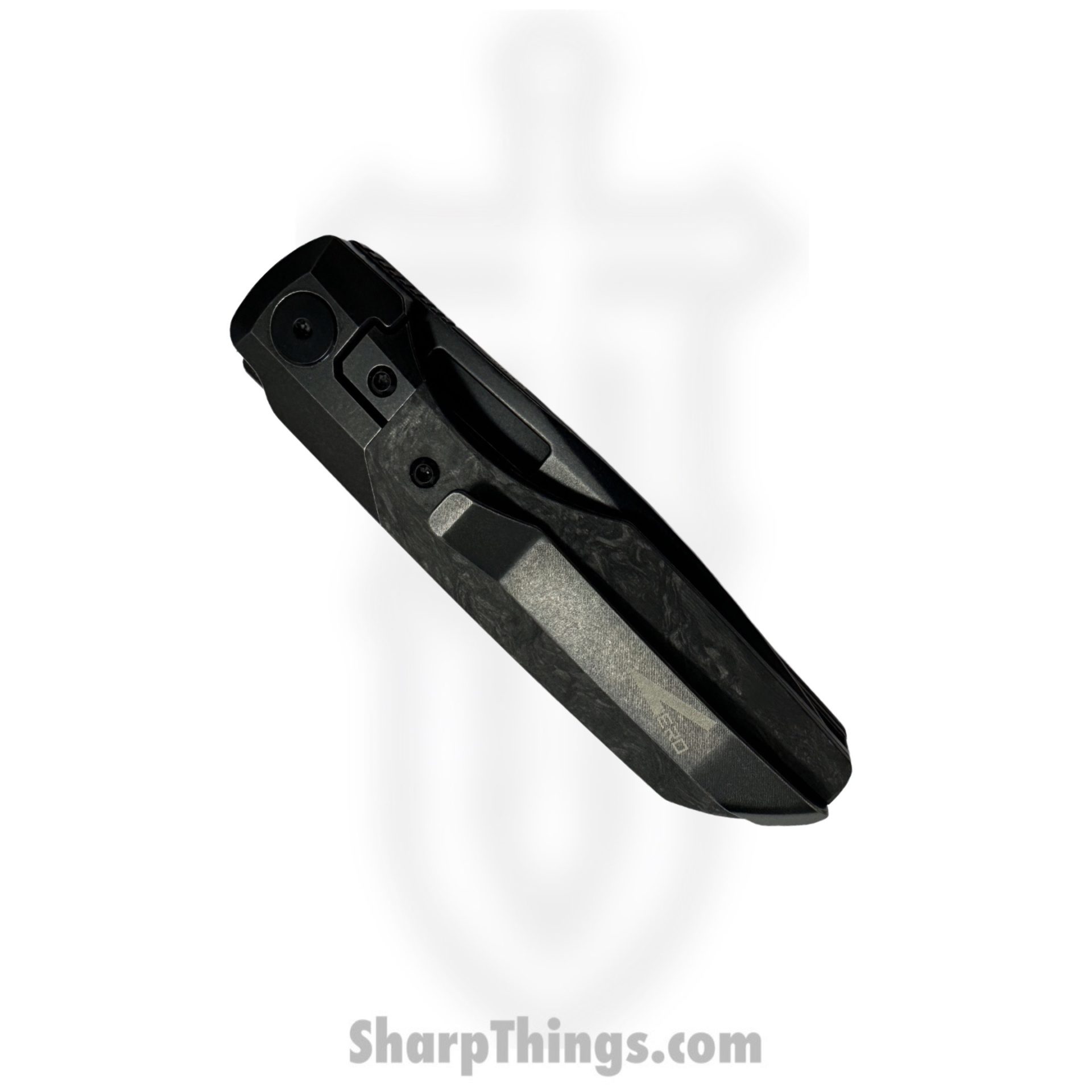 Vero Engineering - V-VS-BMCF$-FK-0292-S - Synapse - Folding Knife - Blackwash M390 Drop Point - Carbon Fiber - Marbled - Image 3