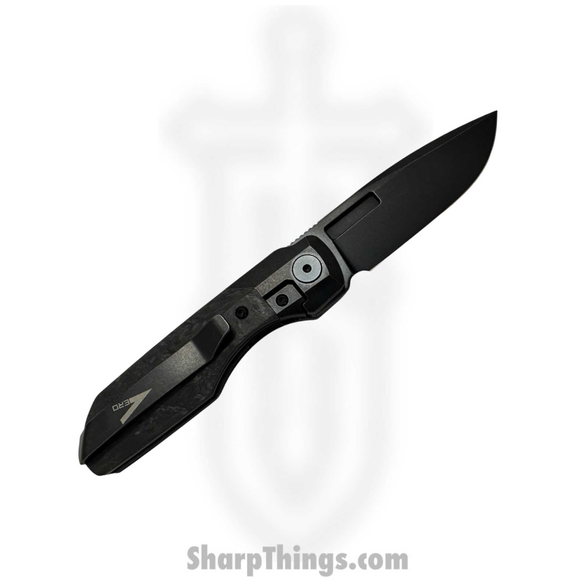 Vero Engineering - V-VS-BMCF$-FK-0292-S - Synapse - Folding Knife - Blackwash M390 Drop Point - Carbon Fiber - Marbled - Image 2