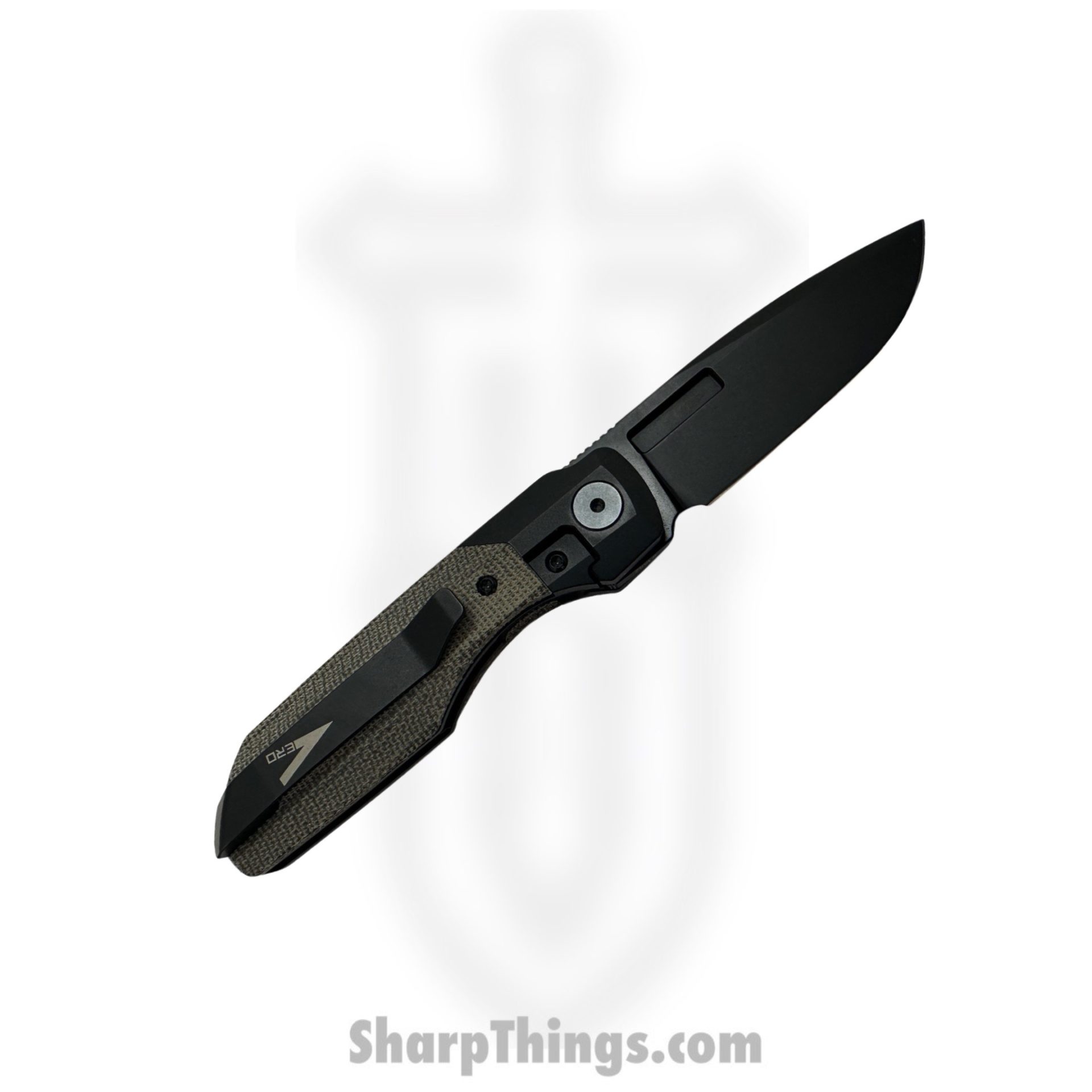 Vero Engineering - V-VS-DLC-BLK-MIC - Synapse - Folding Knife - DLC M390 Drop Point - Micarta - Black - Image 4