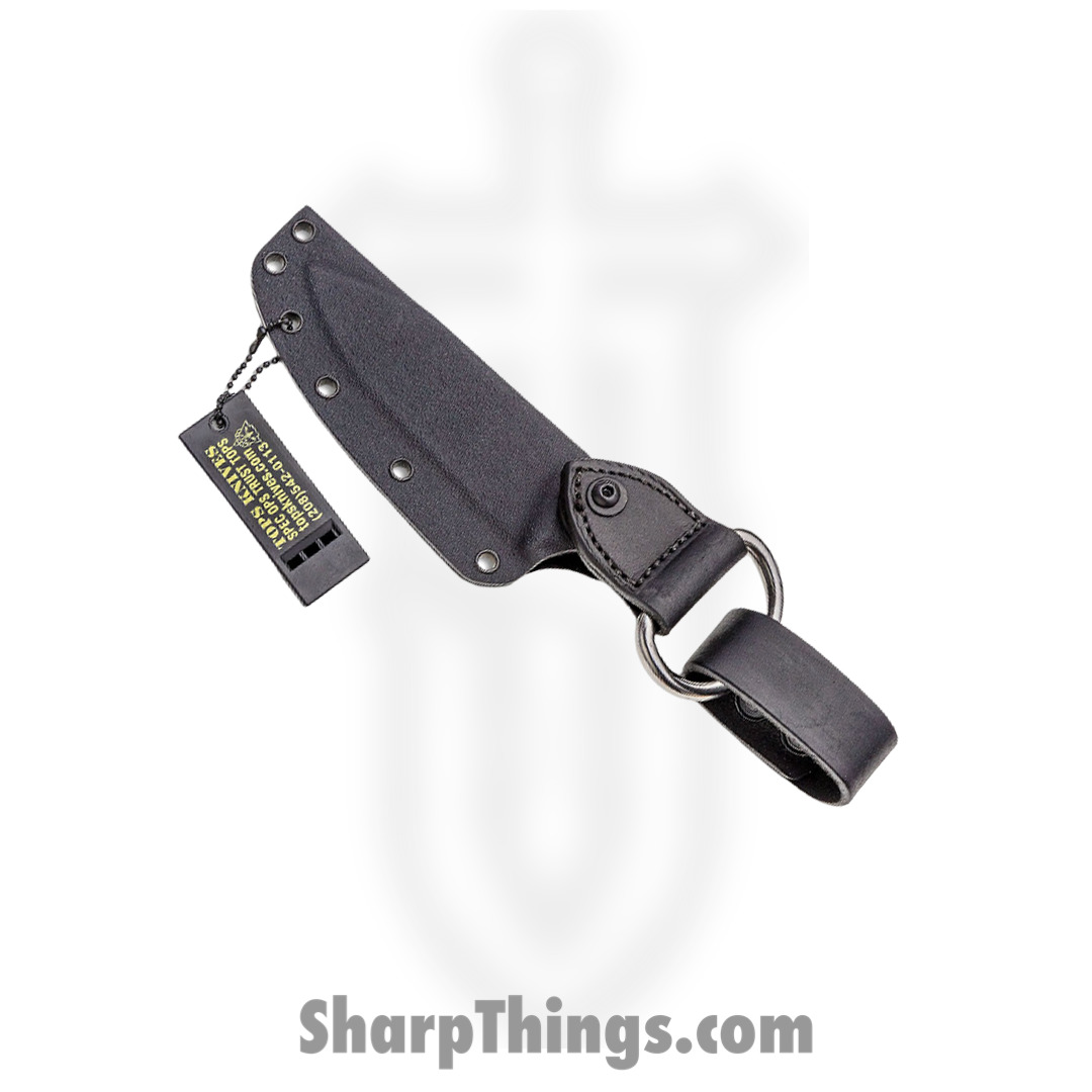 Tops - TPTLSR01 - Trail Seeker - Fixed Blade Knife - 1095 HC Coated Clip Point - Micarta - Green - Image 3