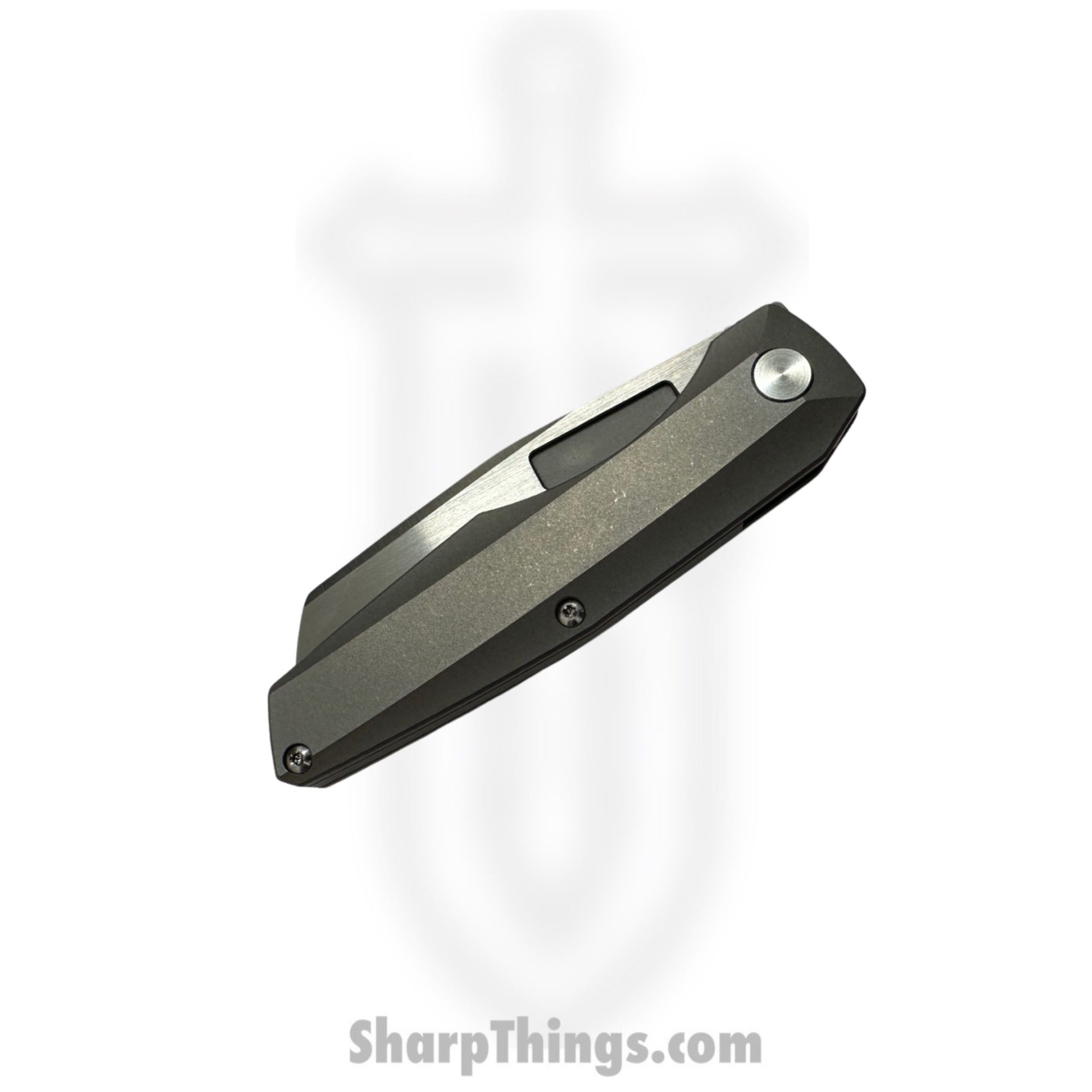 Vero Engineering - V-VAMFL-HSS$-FK-0226-S - Axon Mini Frame Lock - Folding Knife - Hand Satin M390 Sheepsfoot - Titanium - Stonewash - Image 4
