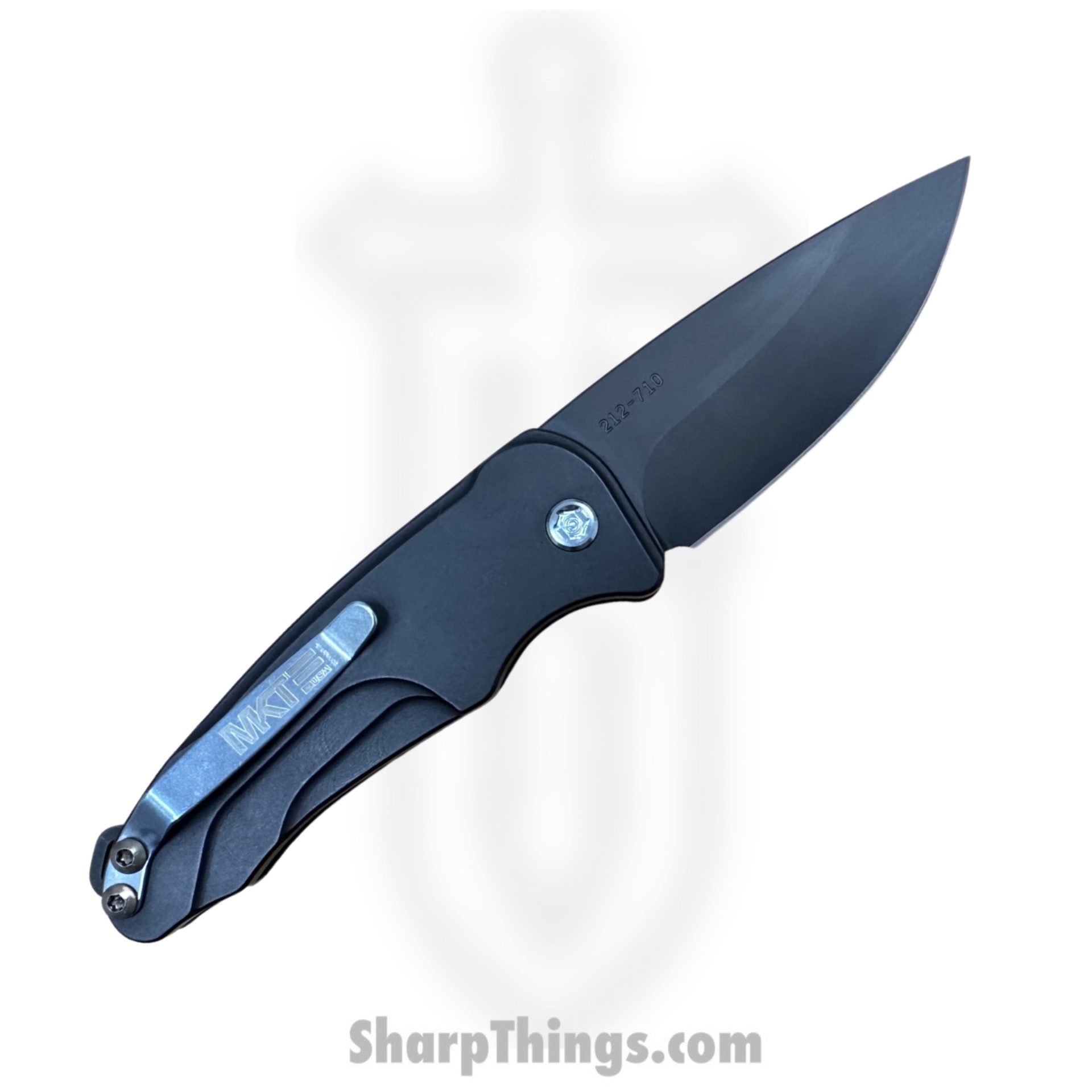 Medford Knife - MKA394PQ-42AB-T2C2-Q4 - Smooth Criminal Auto Folder - PVD S45VN – Black - Teal - Image 5