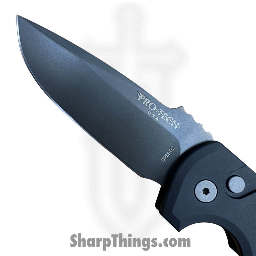 ProTech - LG321-D2 - Les George Rockeye - Automatic Knife - D2 Coated Drop Point - 6061-T6 Aluminum - Black - Image 3