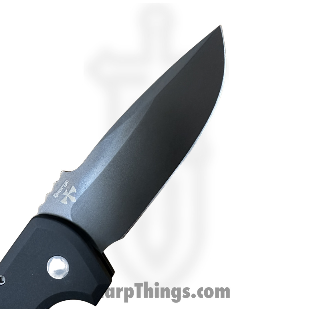 ProTech - LG321-D2 - Les George Rockeye - Automatic Knife - D2 Coated Drop Point - 6061-T6 Aluminum - Black - Image 8