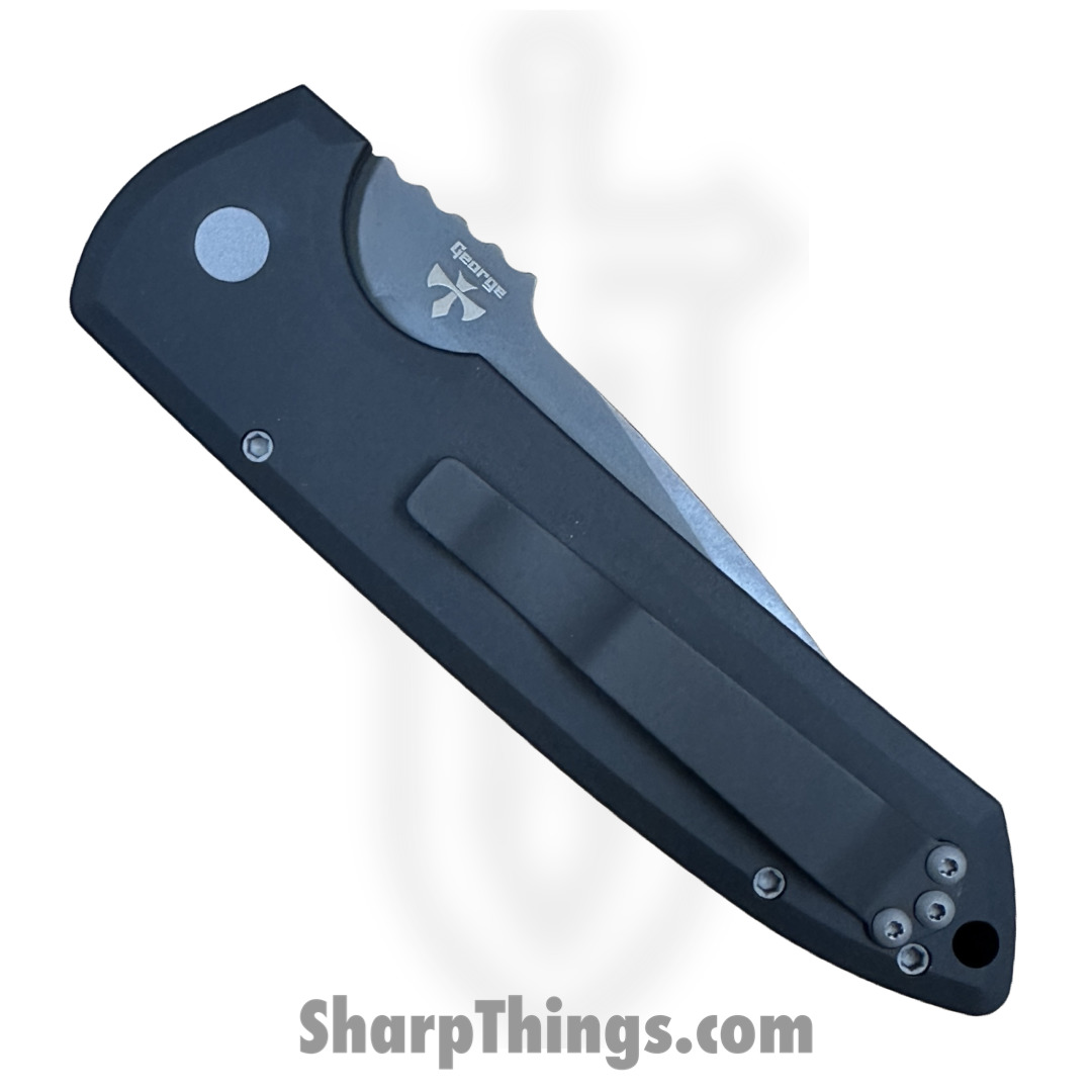 ProTech - LG321-D2 - Les George Rockeye - Automatic Knife - D2 Coated Drop Point - 6061-T6 Aluminum - Black - Image 6
