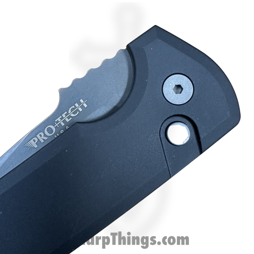 ProTech - LG321-D2 - Les George Rockeye - Automatic Knife - D2 Coated Drop Point - 6061-T6 Aluminum - Black - Image 4