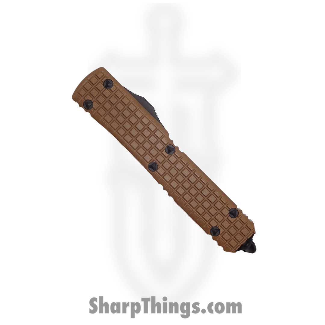 Microtech - 121-2FRGTTAS - Ultratech Signature Series Tactical Frag - OTF Auto - 121-2FRGTTAS Ultratech Signature Series Tactical Frag OTF Auto - G10/Aluminum - Tan/Black - Image 3